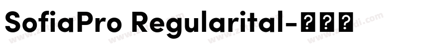SofiaPro Regularital字体转换